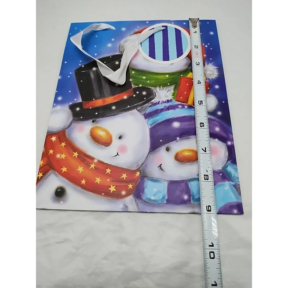 Lot Of (7) Christmas/Holiday Gift Bags Stickers Materials